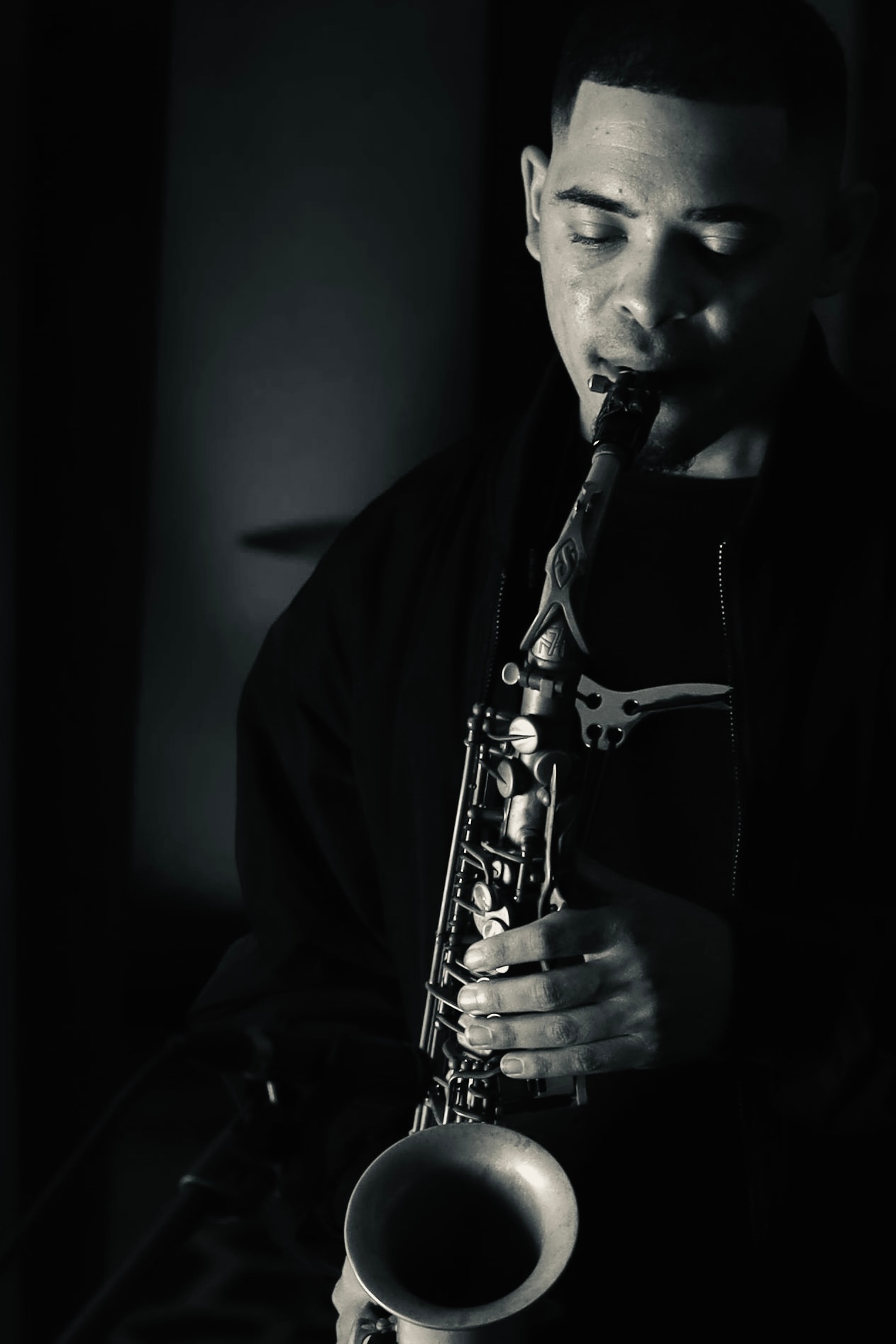 Ryan Hendricks playing saxophone